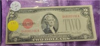 1928-F RED SEAL $2 NOTE