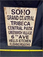 Wood sign