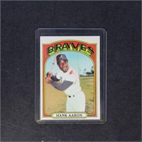 Hank Aaron 1972 Topps #299 Baseball card, with no