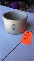 7.5”W x 4”T White Hall crock good condition