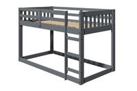 Woodcrest mini loft bed gray