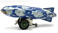 Wind-Up Tin Toy Zeppelin 9.5”