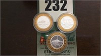 Silver Casino Tokens