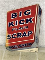 Vintage Big Kick tobacco advertising die cut