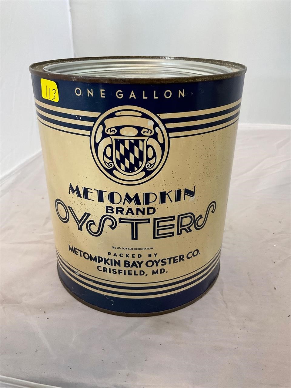 Metompkin Bay Oyster Co Crisfield Md Gallon Oyster