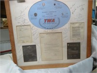 TWA 20 Year Employee Recognition w/ Silver Dime &