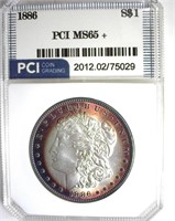 1886 Morgan PCI MS65+ Nice Rim Color