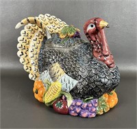 Vtg Ceramic Turkey Soup Tureen with Ladle