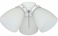 3-light White Ceiling Fan Shades Led Light Kit