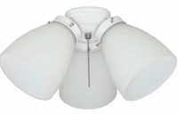 3-light White Ceiling Fan Shades Led Light Kit