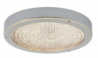 Glam 13.5 In. 1-light Modern Chrome Flush Mount