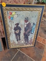 ANTQIUE FRAMED PAINTING BY CH WILTON - HAS SMALL T