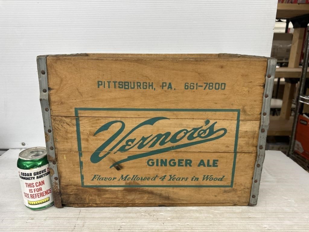 Vernor’s ginger ale wooden crate