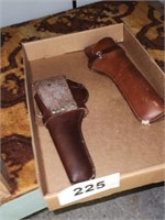 2 LEATHER GUN HOLSTERS- SHOWS SOME WEAR
