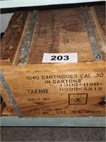 WOOD 1040 CARTRIDGES .30 CAL AMMO BOX-EMPTY