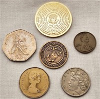 Foreign Coins Presidents Token Etc