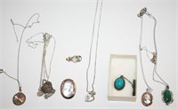 Selection of Necklaces & Pins, (Many Marked
