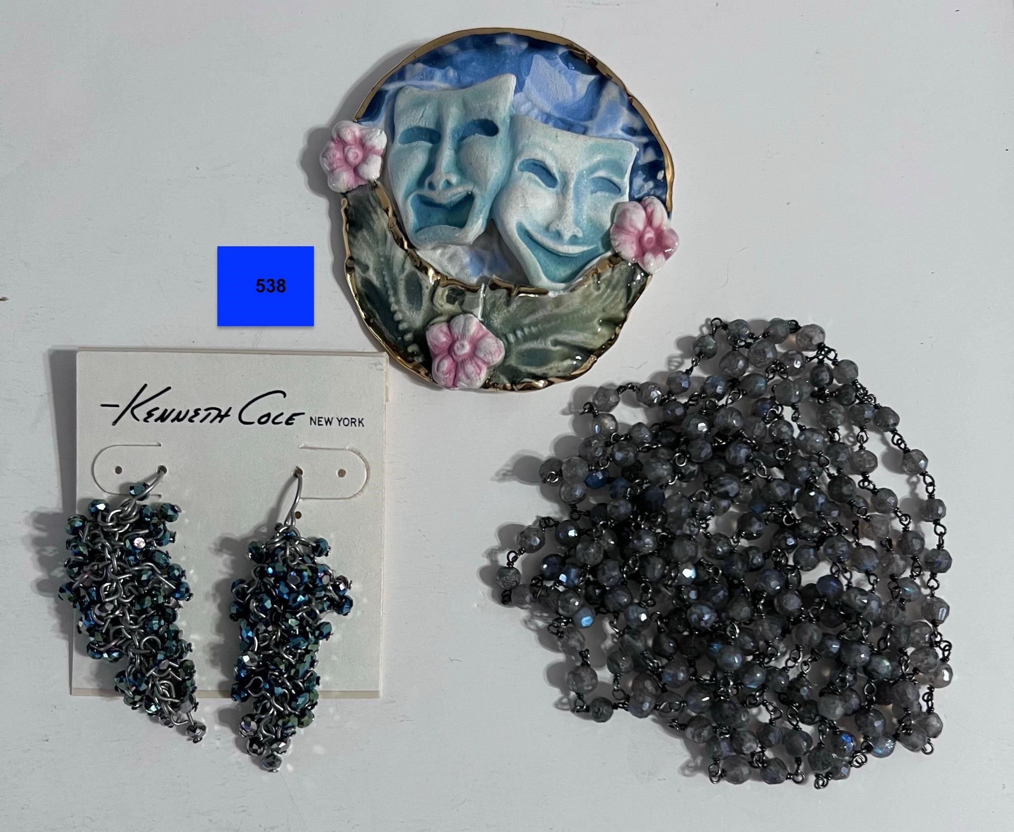 Costume Necklace&Brooch,Kenneth Cole Earrings