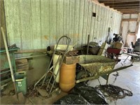 Wheelbarrows, Yard tools, Barrels, and more