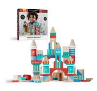 75Pc Toy Wood Castle Blocks