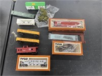 Vintage “HO” scale tyco trains, cars and
