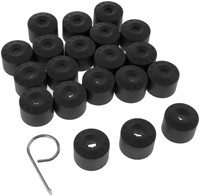Set of 20 caps for wheel nuts, wheel nuts, dust sc