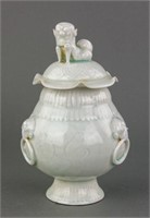 Chinese Fine Celadon Porcelain Jar with Cover