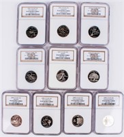 Coin 10 NGC Certified Statehood Quarters  Proof