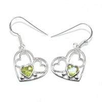 Silver Peridot(1.35ct) Earrings