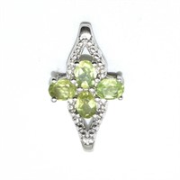 Silver Peridot(0.85ct) Pendant