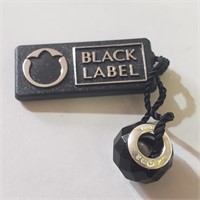 Silver Black Label Beads Bracelet