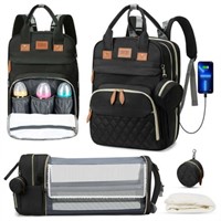 16.5 x 13.8 x 9  Diaper Bag with Changing Station