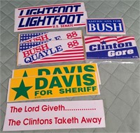 Vintage Bumper Stickers - Political