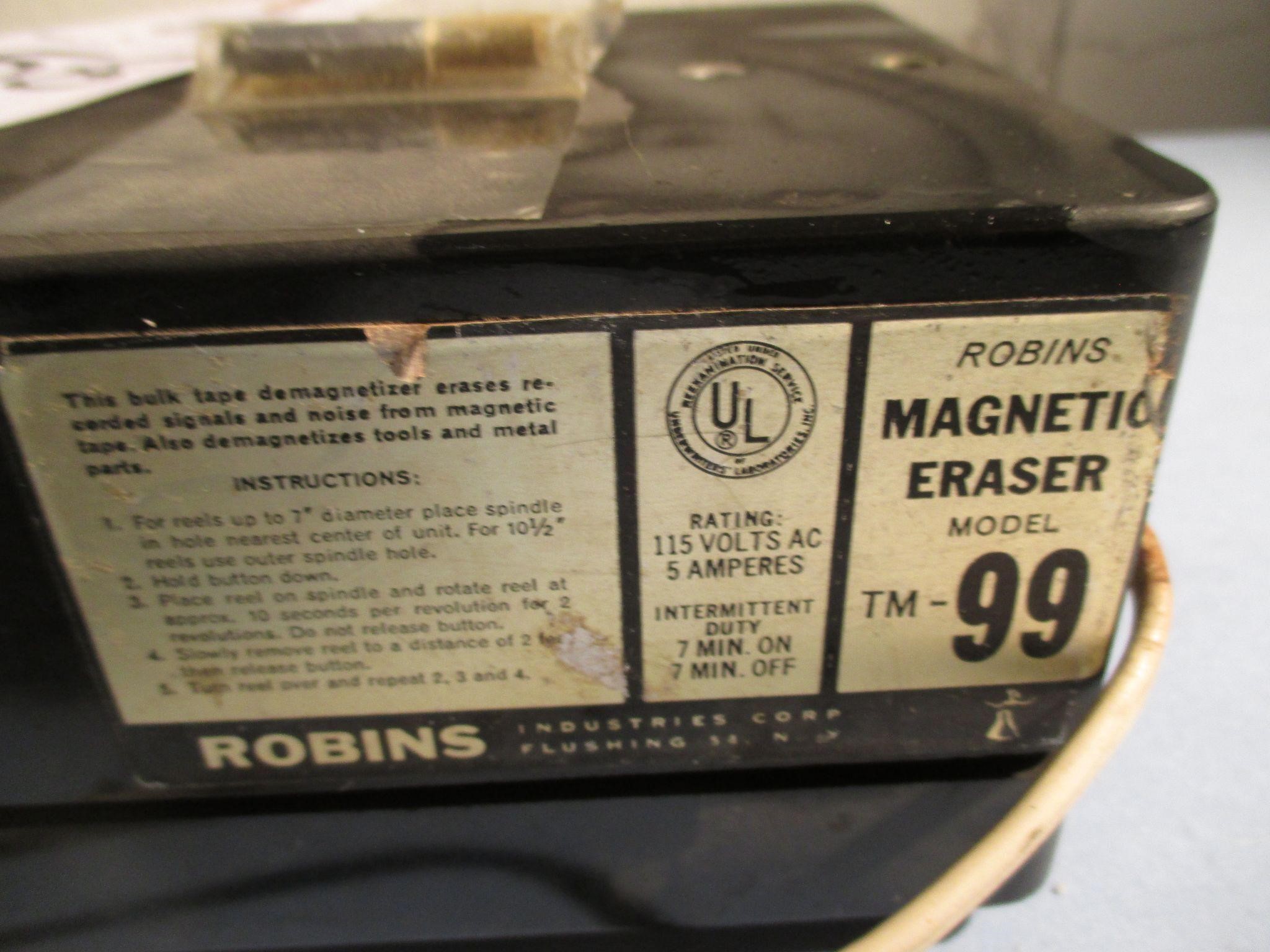 Robins Model 99 mag  bulk tape eraser w/ spindle