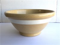 Antique Mocha Stoneware Large Mixing Bowl