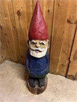Wooden Gnome 42” Tall