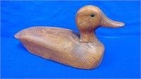 Carved Wooden Duck Decoy Ed Glover