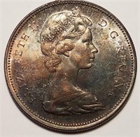 1966 Canadian Silver Dollar - 80% Silver Toner