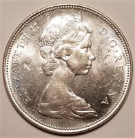1966 Canadian Silver Dollar - 80% Silver Stunner