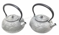 (2) Chinese Iron Teapots