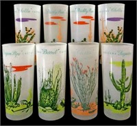 (8) Blakely Oil & Gas Az Cactus Frosted Glasses
