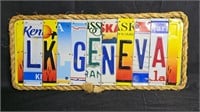 LAKE GENEVA CUT UP LICENSE PLATE PIECES FROM