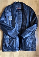 Danier Black Leather Jacket Size L
