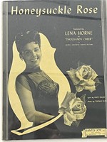 Lena Horne Honeysuckle Rose unsigned sheet music