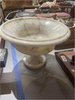 Marble alabaster compote