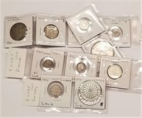 10 Pieces of Foreign Silver