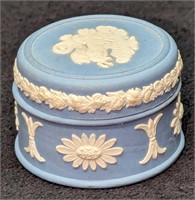 Vintage Blue Wedgewood Jasperware Trinket Ring Box
