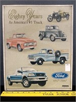History of Ford Trucks Metal Sign