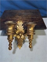 Wall Sconce gold duel candleholder