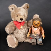 Steiff Teddy Bear and Father Mecki
